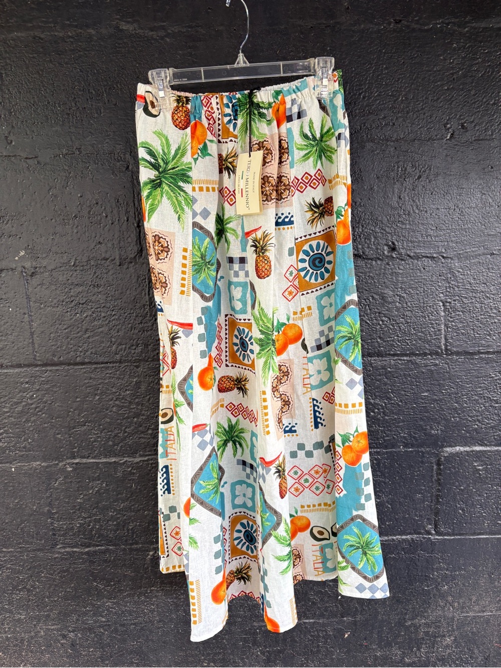 Printed Tropical Maxi Skirt in Multicolor
